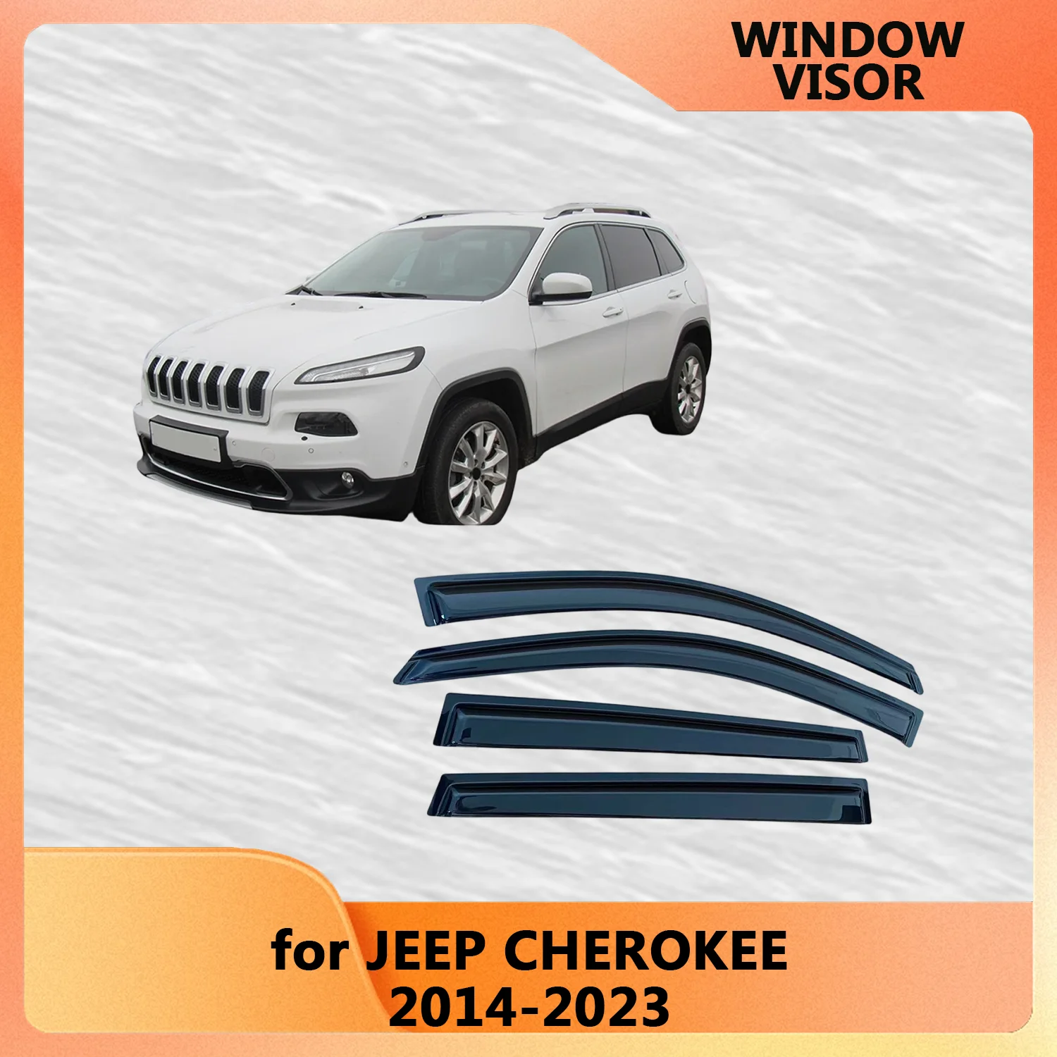 

Оконный козырек для Jeep Cherokee 2014 2015 2016 2017 2018 2019 2020 2021 2022 2023 Ветровые дефлекторы Дождевики Дверной козырек Вентиляционное отверстие