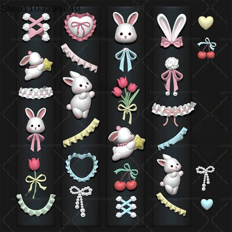 Spitze Bowknot Bunny 3D Silikonform für Nail Art Dekoration – DIY Nail Design Vorlage