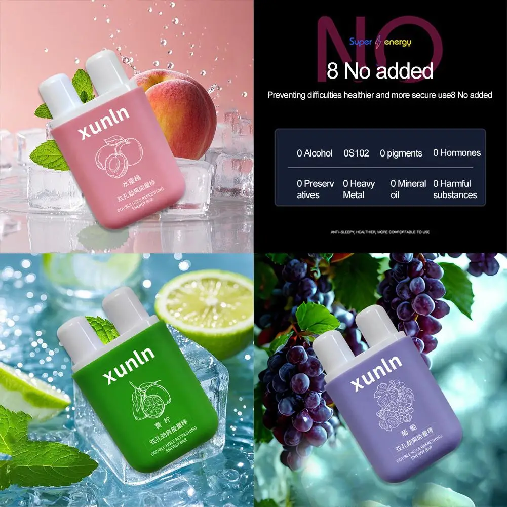 1/2/3PCS Double Holes Easy To Use Fragrance Wake Up Stick Refreshing Cooling Stick Aromatherapy Nasal Inhaler Vapors Stick