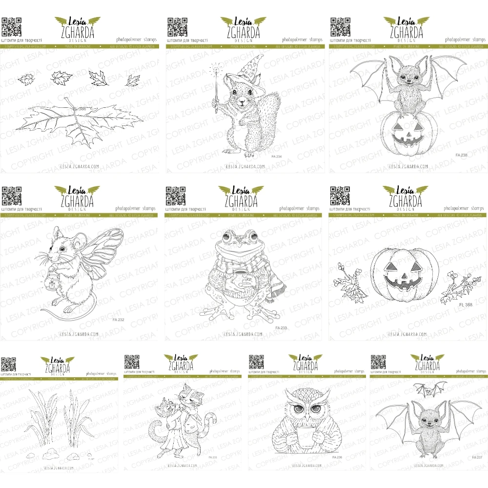 Pretty Halloween Animals Clear Photopolymer Silicone Stamps for DIY Scrapbooking Craft Supplies Stamp Photo Album Card Making