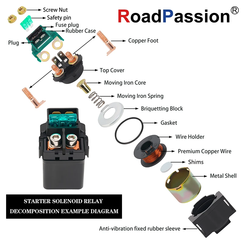 Motorcycle Starter Solenoid Relay Ignition Switch For HONDA CBR600 F2/F3/F4/F4I/RR CBR900RR CMX250 CX500 CRF250X