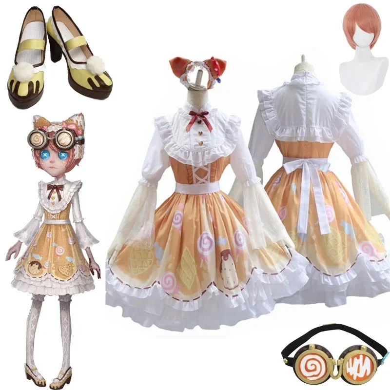 Identität V Cosplay Kostüm Mechaniker Candy Girl Kostüm Cosplay Sweetie Lolita Kleid Party Alltag Kleid Kostüm Komplettset