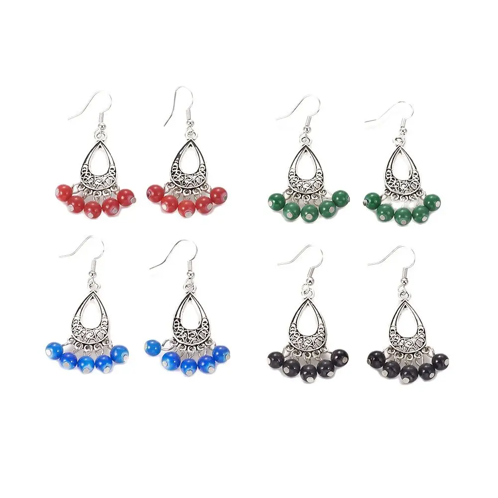 

Kissitty 30 Pairs Mixed Color Antique Dangling Earring For Women Tibetan Style Chandelier Earrings Jewelry Findings Gift