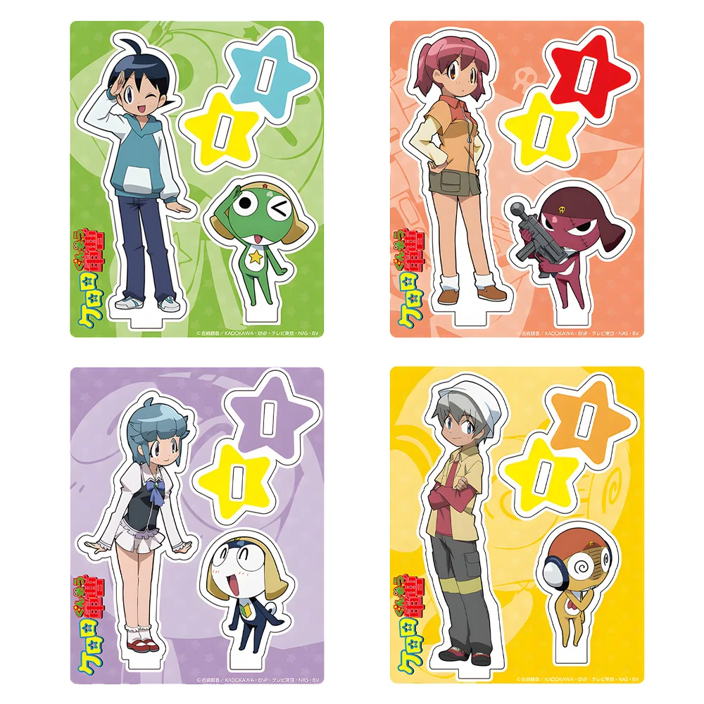 

Keroro Gunso character Fuyuki Natsumi Momoka Angol Mois Saburo Tamama Giroro Kululu Double Acrylic stand Anime Toy holiday gift