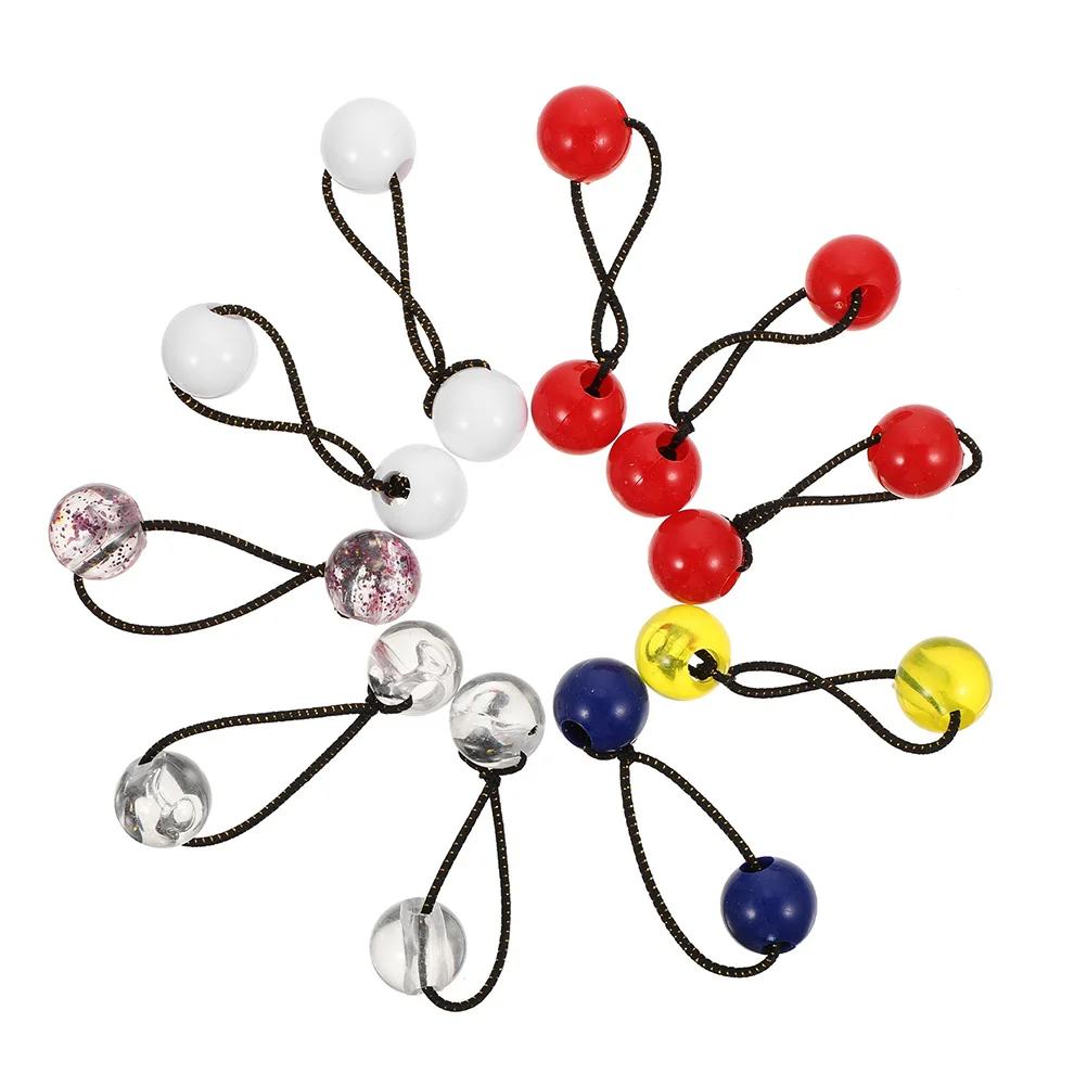 20pcs Kids Ropes Double Ball Elastic Ponytail Holders For Girls Colorful Hair Ties With Balls Girls Hair Accessories