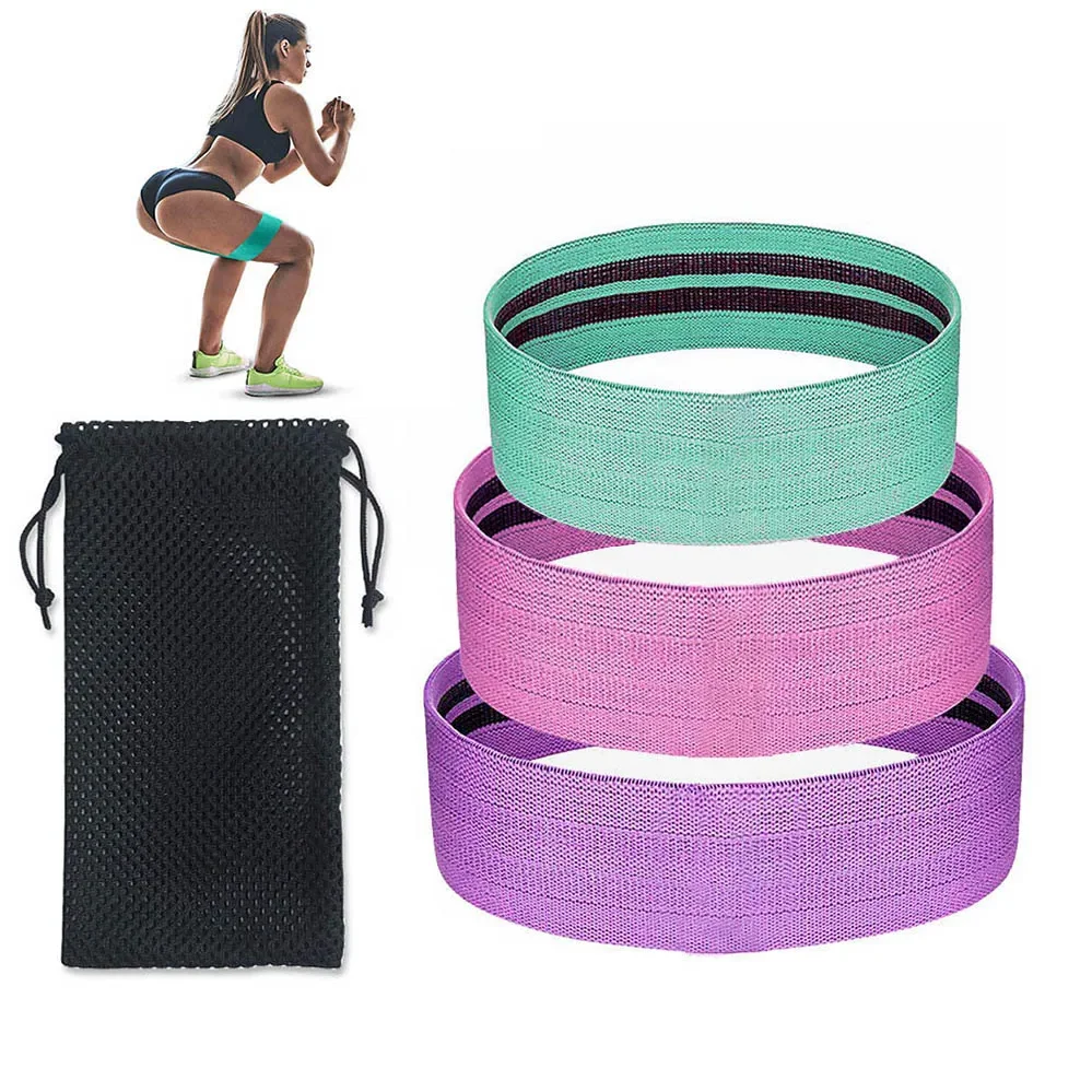 Elastic Resistance Booty Workout Bands Anti-Slip Squat Expander Bands Portable Glute Thigh Elastic Bands Yoga Gym Equipment