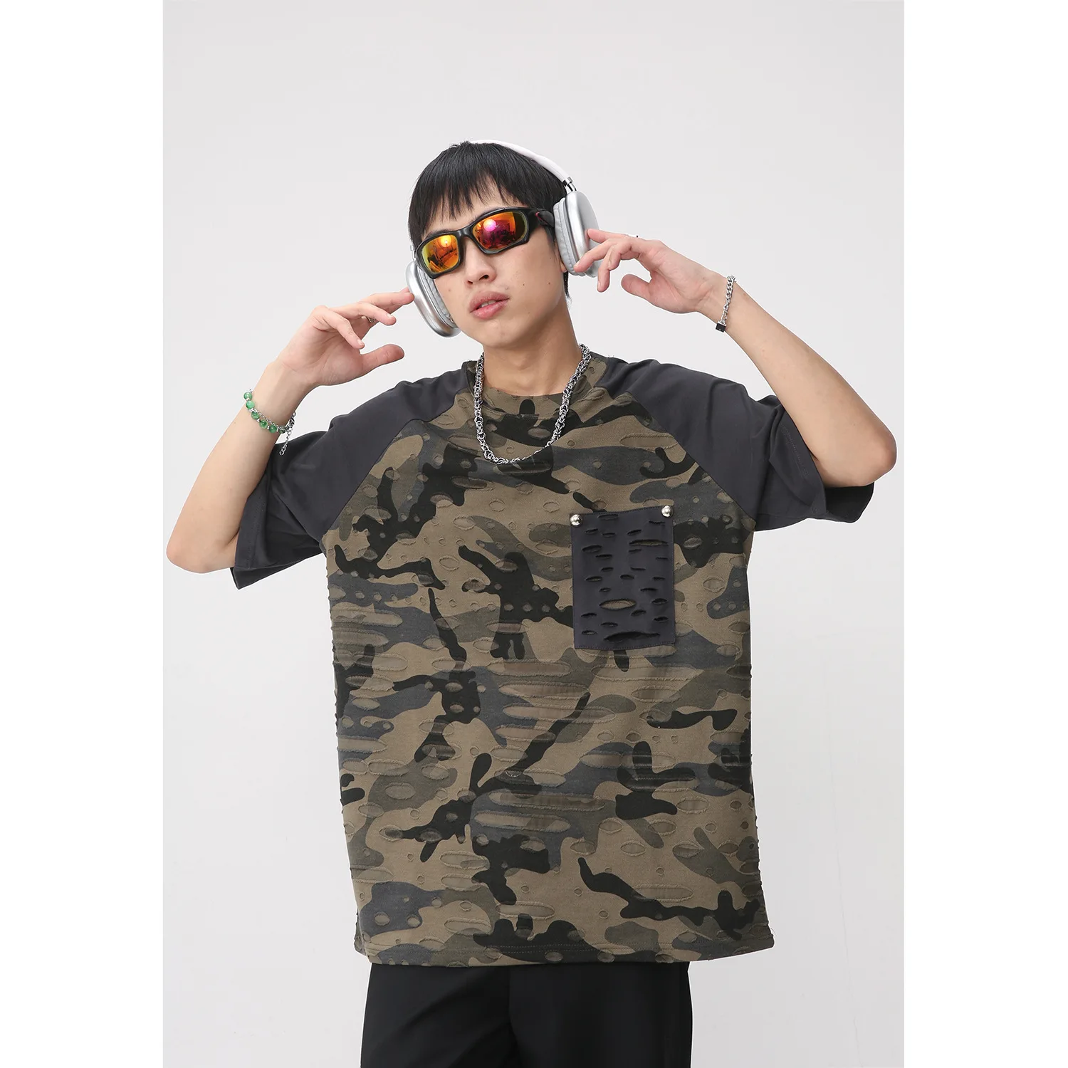 

Men hip-hop casual fashion men's High Street Retro Street clothing