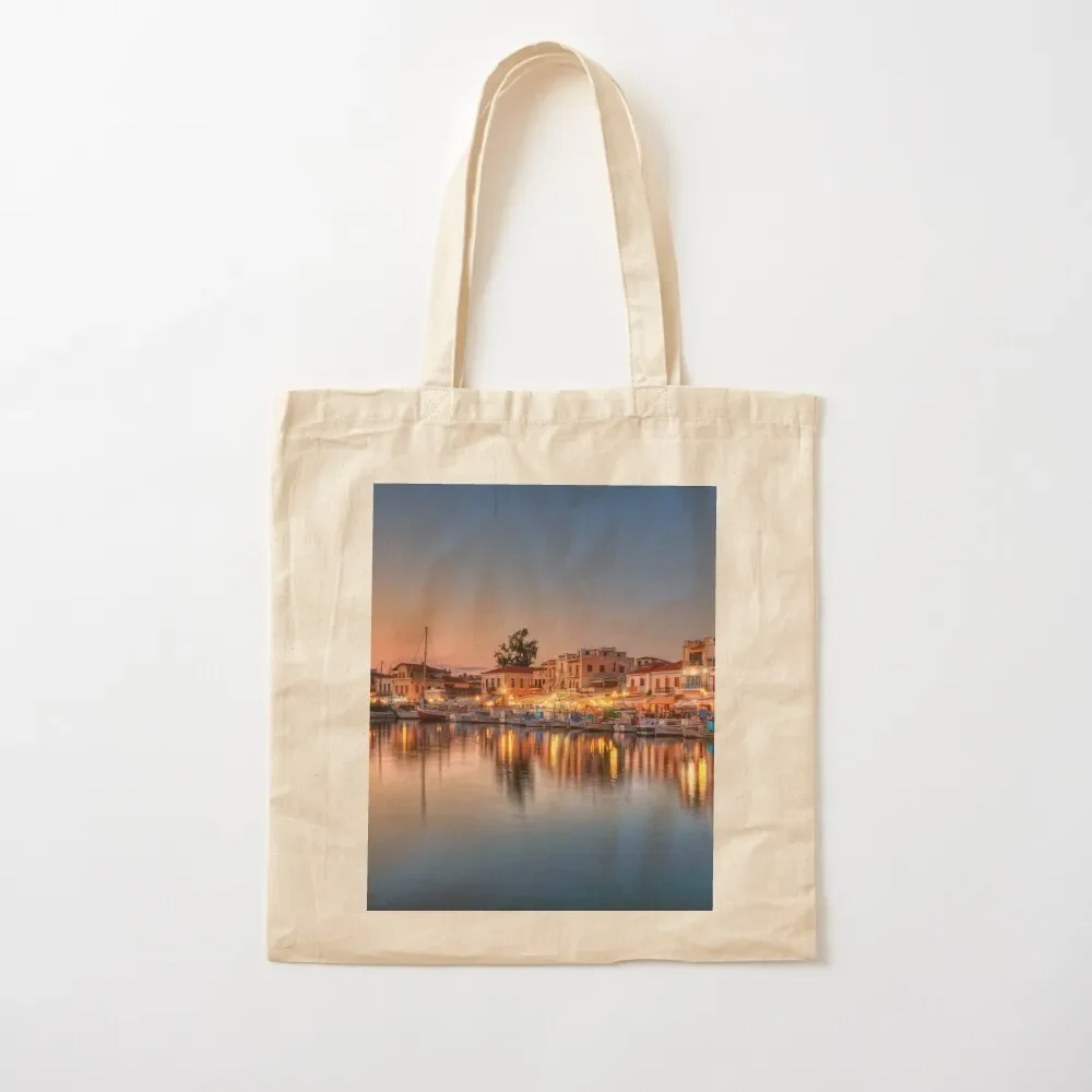 

Boats and traditional houses in the port of Aegina island, Greece Tote Bag sac pour femme tote bag woman Tote Bag