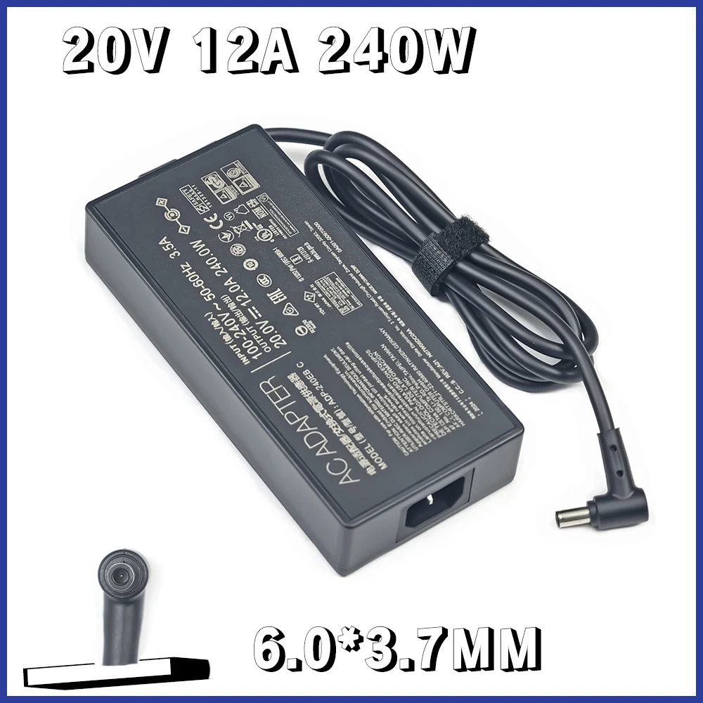 20V 12A 240W 6.0X3.7mm AC Adapter Laptop Charger ADP-240EB B For Asus ROG Strix SCAR 17 G733QM G733QR G733QS G733QSA G17 G713IM