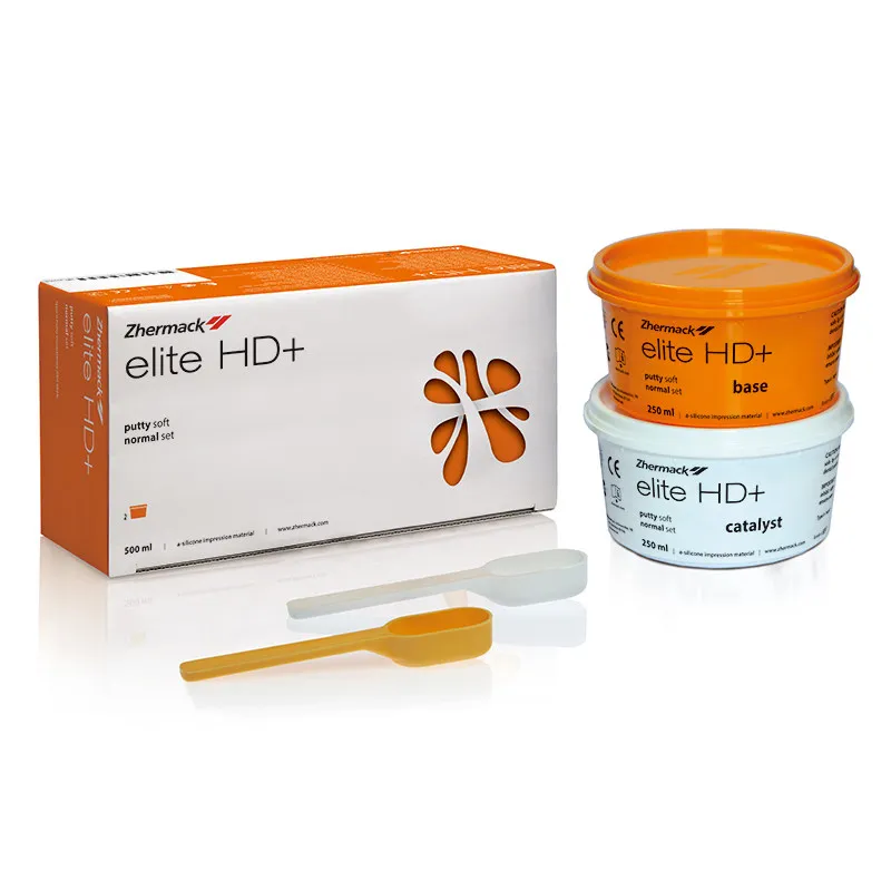 

Zhermack Elite HD+ Putty Soft Normal Set High Elasticity&Tear Resistance Hydrophilic A-Silicone Impression Material 250mlx2 Tubs