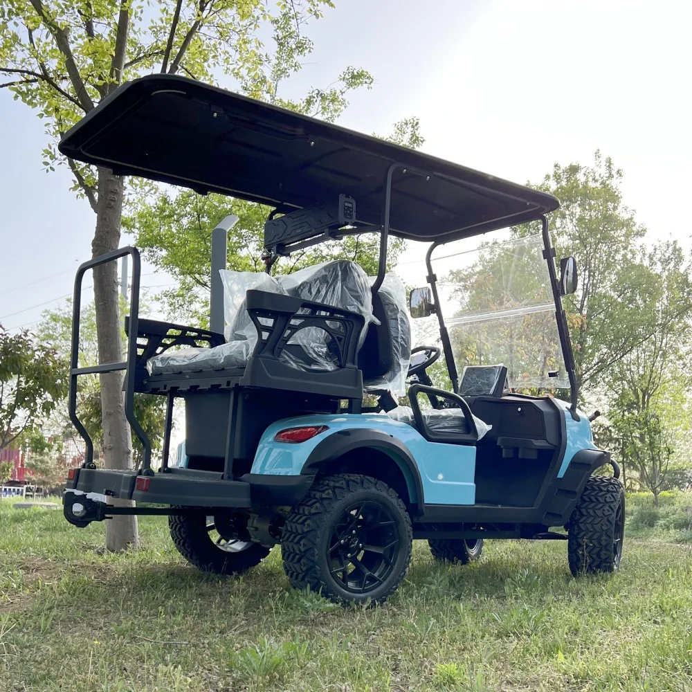 Off road 4-seater Electric Golf Cart with Sound Bar Custom Body Color Seat Color Lifted Buggy Golf Car