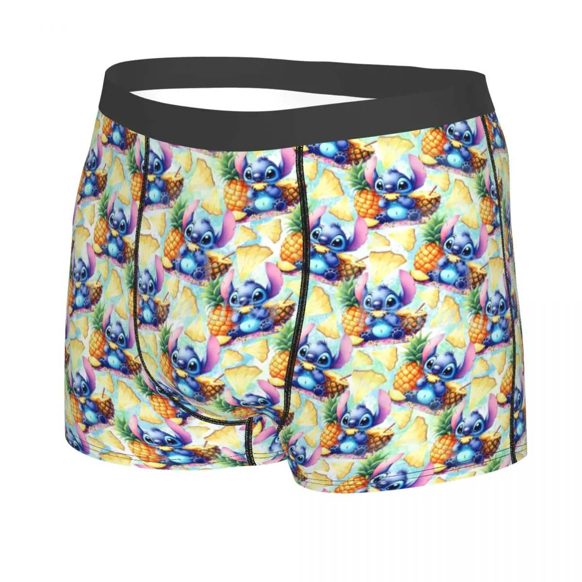 Customized Fashion Stitch Pineapple Boxers Shorts Panties Male Underpants Breathable Briefs Underwear