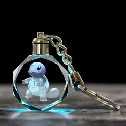 Populaire Crystal Anime Figuur Sleutelhanger Cartoon Pocket Bal Monsters Glas Sleutelhanger Kerst Verjaardag Cadeaus Voor Kids
