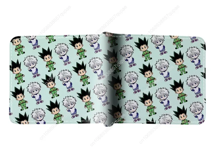 Anime Hunter X Hunter GON·FREECSS Kurapika Short Bilfold Purse Clip Wallet for Boys Girls Trendy Gift