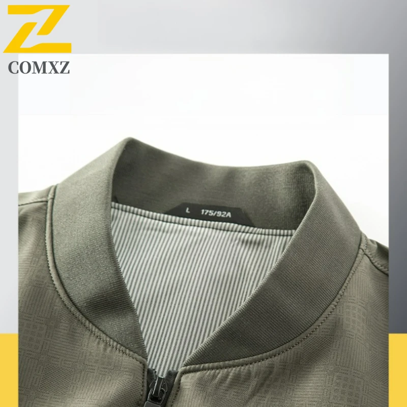 New Trendy Baseball Jacket Male Business Fashion Loose Fit Water Outerwear Lightweight Breathable Spring Autumn Office Jackets