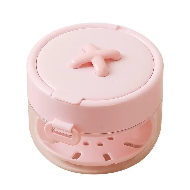 1Pcs 3 In 1 Portable Double-layer Denture Case With Cleaning Brush Storage Box Donut Braces Retainer Braces Organizer