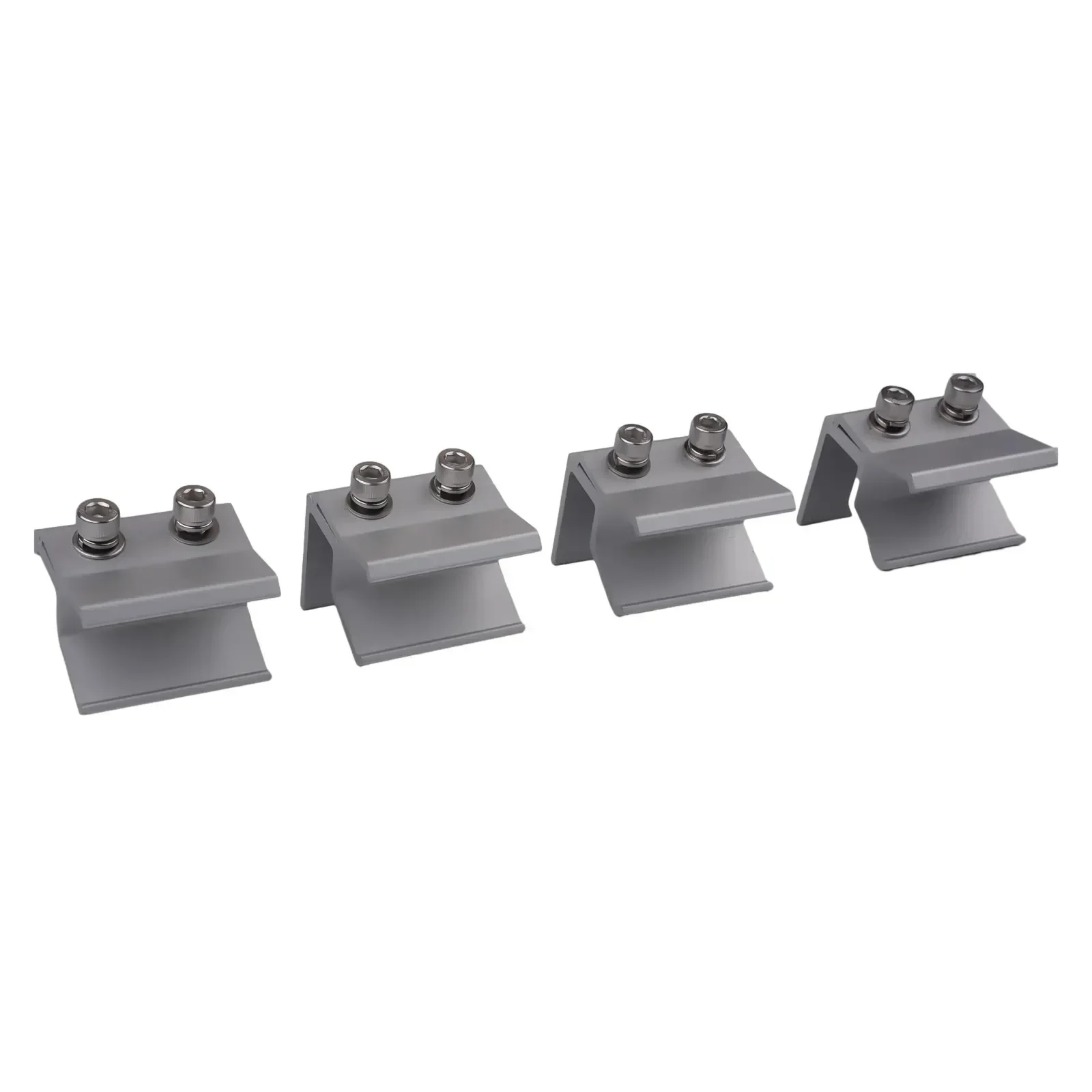 14 Pieces Aluminium Standing Seam Clamps for Roof Mounting of Solar Pv Panels with Stainless Steel Screws for Folded Sheet Metal