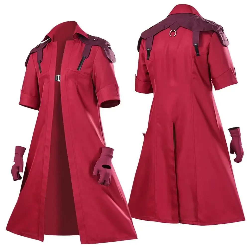DMC 5 Dante Cosplay Jacket Coat Gloves Men Costume Disguise for Adult Man Coat Fantasy Roleplay Outfits Halloween Carnival Suit