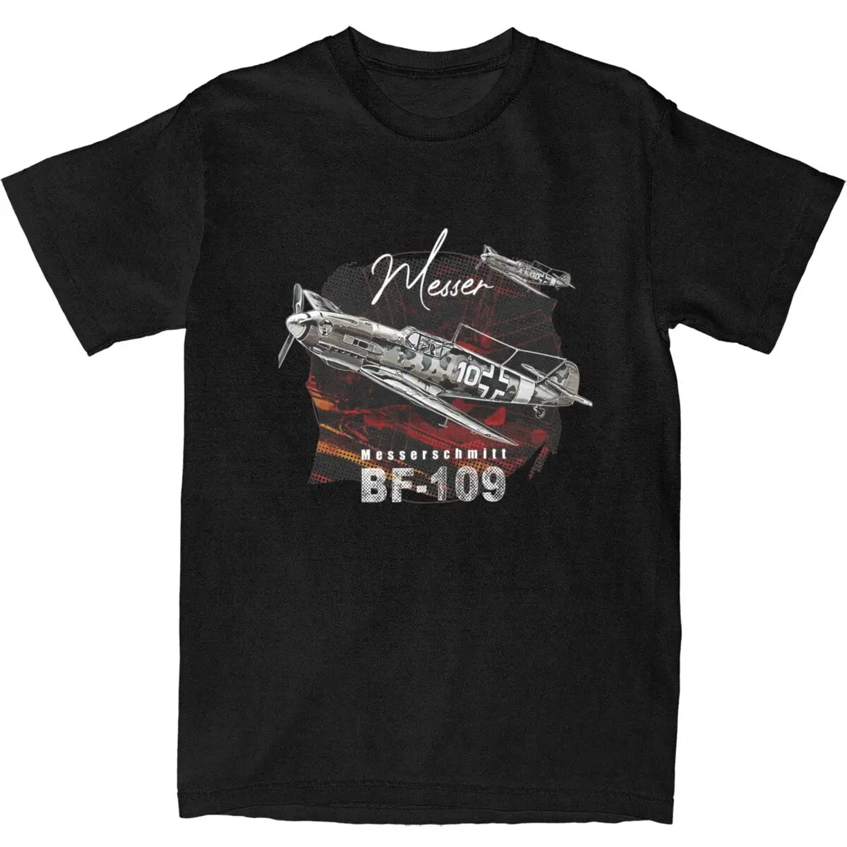 Messerschmitt BF 109 T-Shirt Summer Classic T Shirts 100 Cotton Hipster Tee Shirt For Men Short-Sleeved Design Clothing