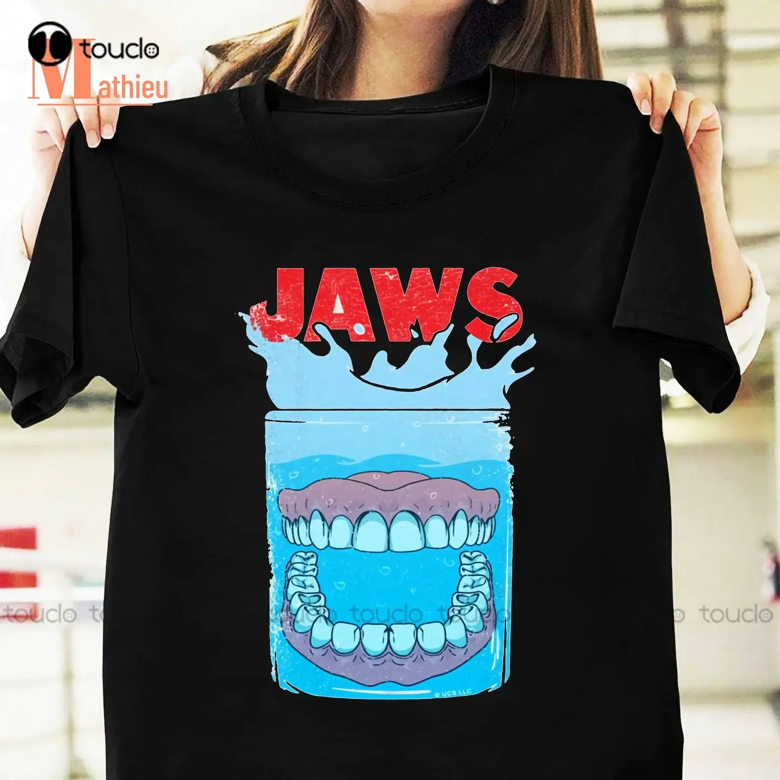 

Funny Fake Teeth Jaws Vintage T-Shirt Teeth Jaws Shirt Jaws T Shirts For Women Graphic Xs-5Xl Christmas Gift Printed Tee Tshirt