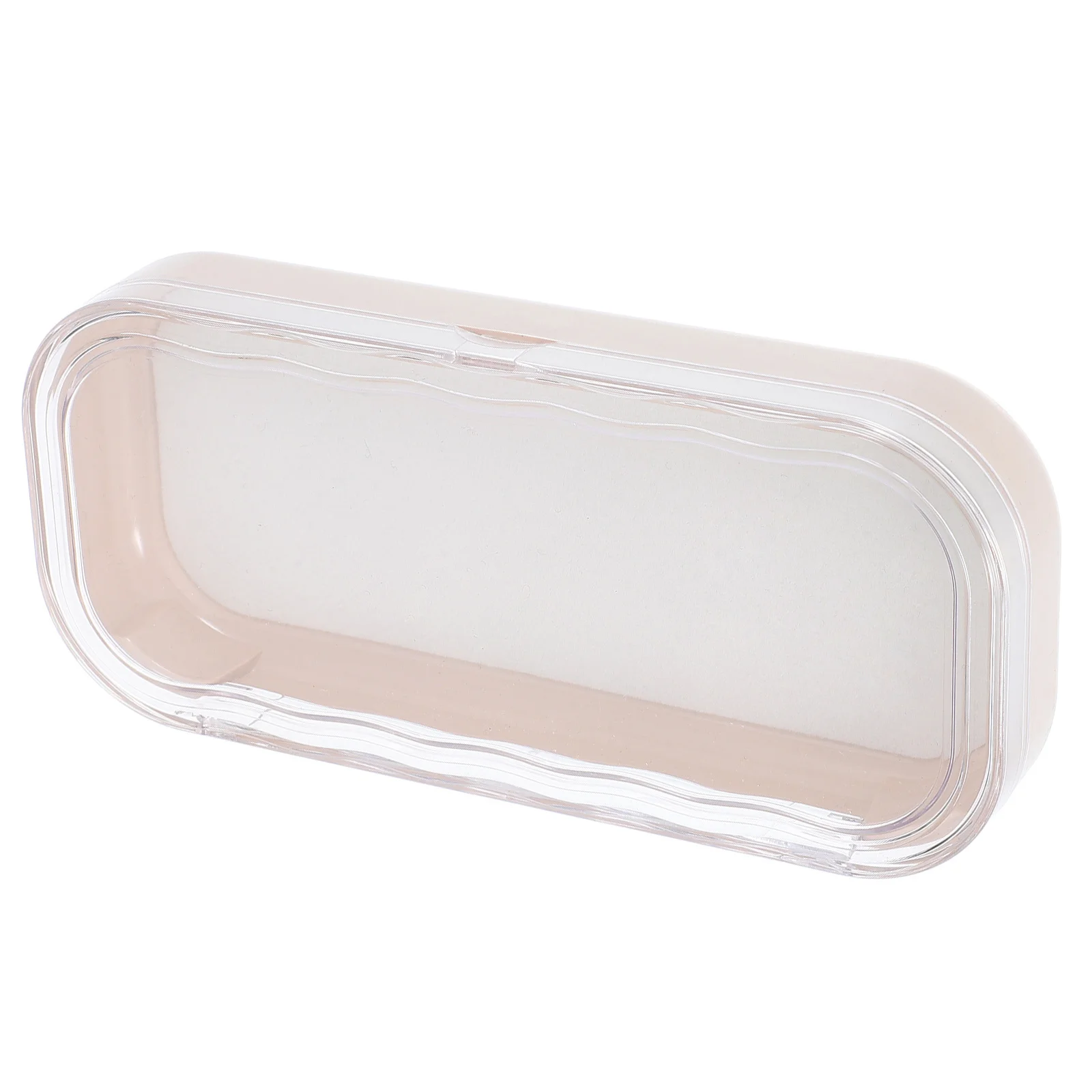 

Transparent Wave Glasses Case Flip-Top Clear Plastic Eyeglass Storage Organizer Portable Sunglasses Travel Holder