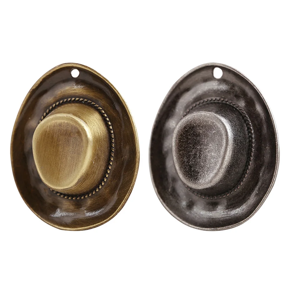 

6Pcs Retro Hat Pendant Charms Vintage Alloy DIY Necklace Bracelet Accessories Bronze Silver Creative Jewelry Making