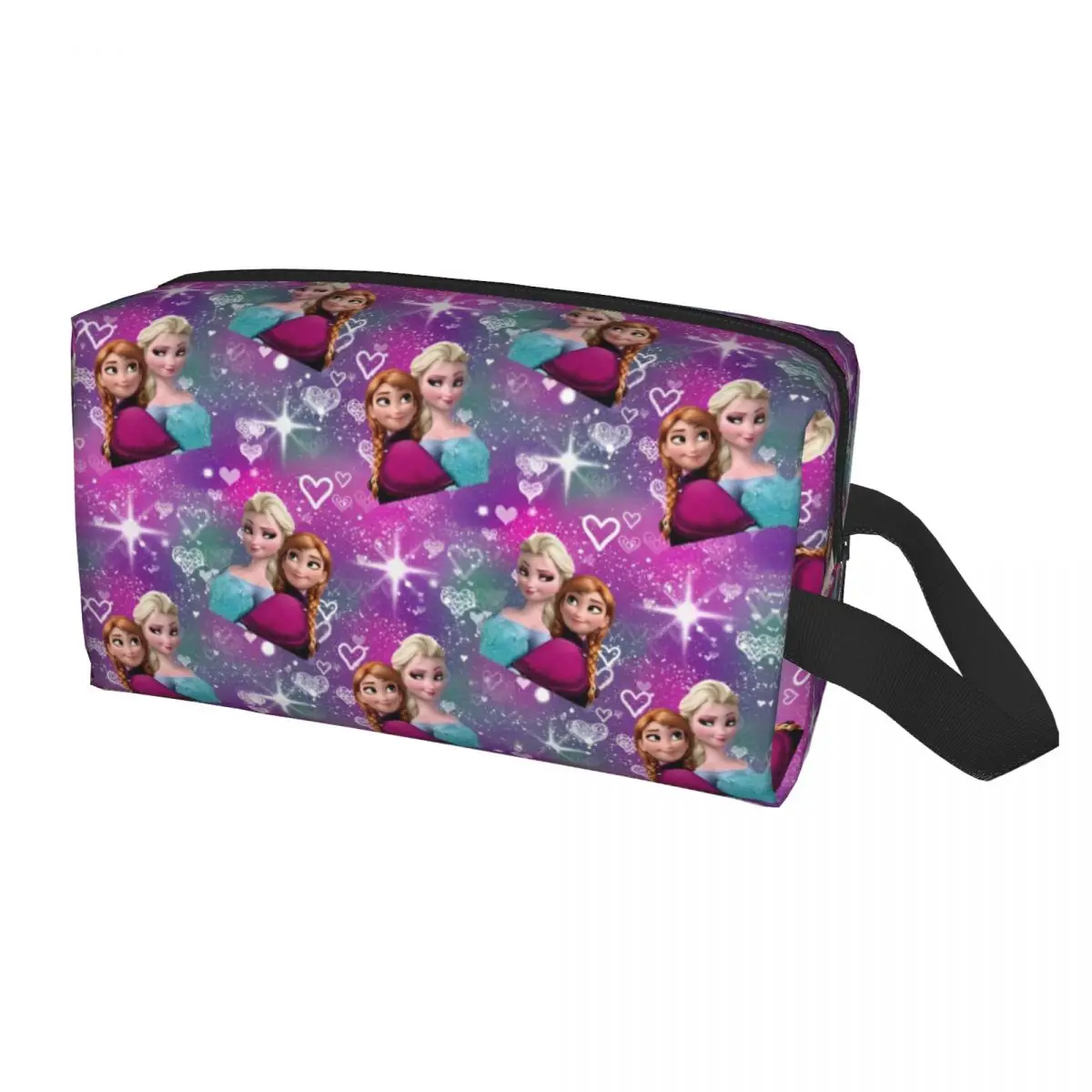 Elsa Anna Princess Frozen Cosmetic Bags Fantasy 3D Movie For Necessaries Women's Storage Organizers Organization Makeup Bag