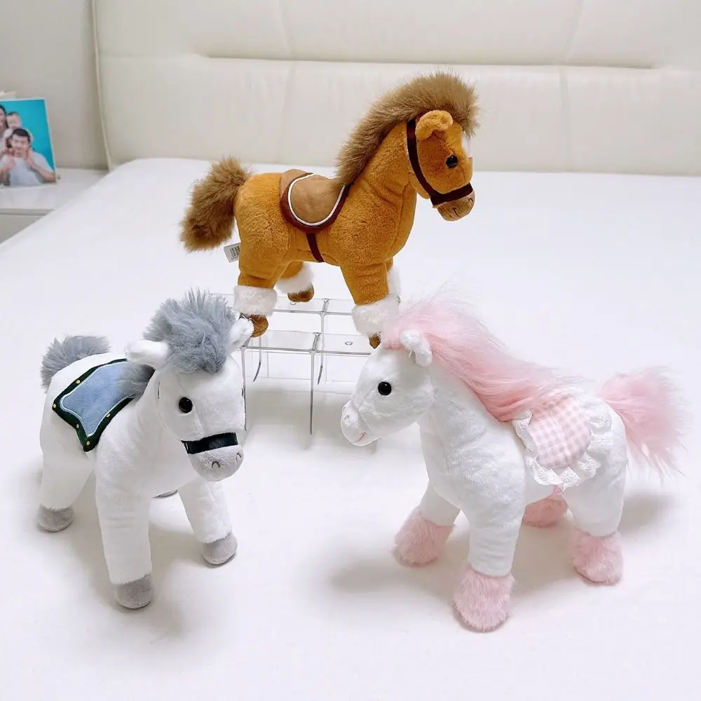 

Милая мягкая лошадь Kawaii, мягкая мультяшная кукла-конь, 2026 год лошади, пушистая лошадь, плюшевая кукла, игрушки, украшение в виде лошади