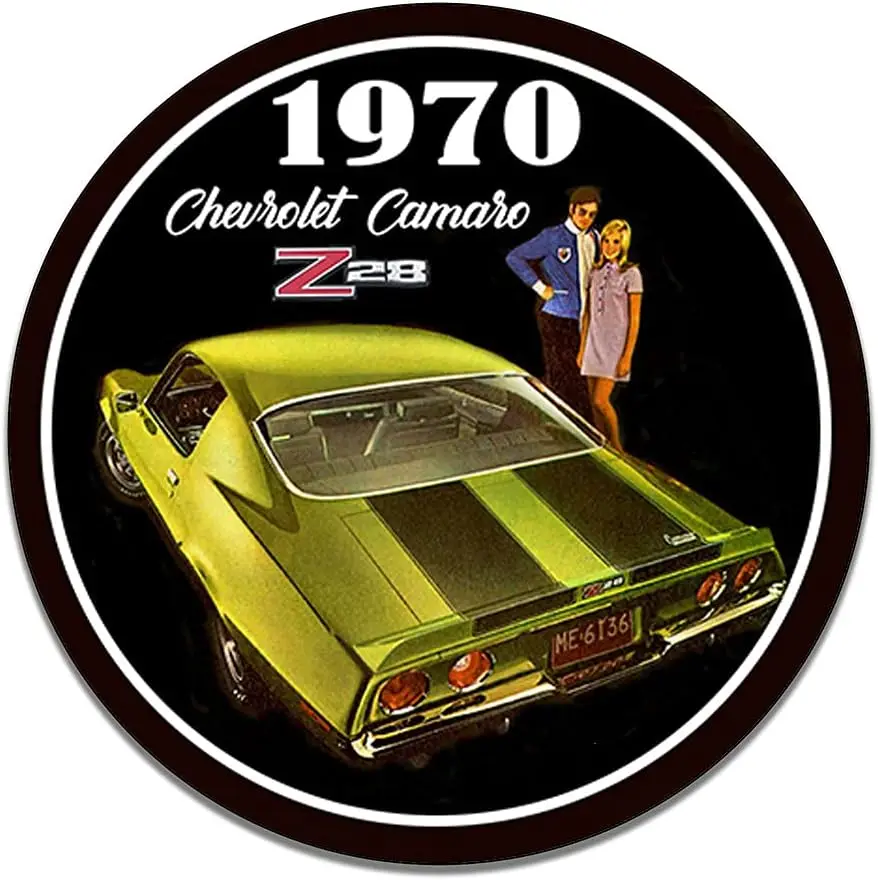 

1970 Compatible Camaro Z28 Racing Stripes Reproduction Car Company Garage Signs Metal Vintage Style Decor Metal Tin Aluminum Rou