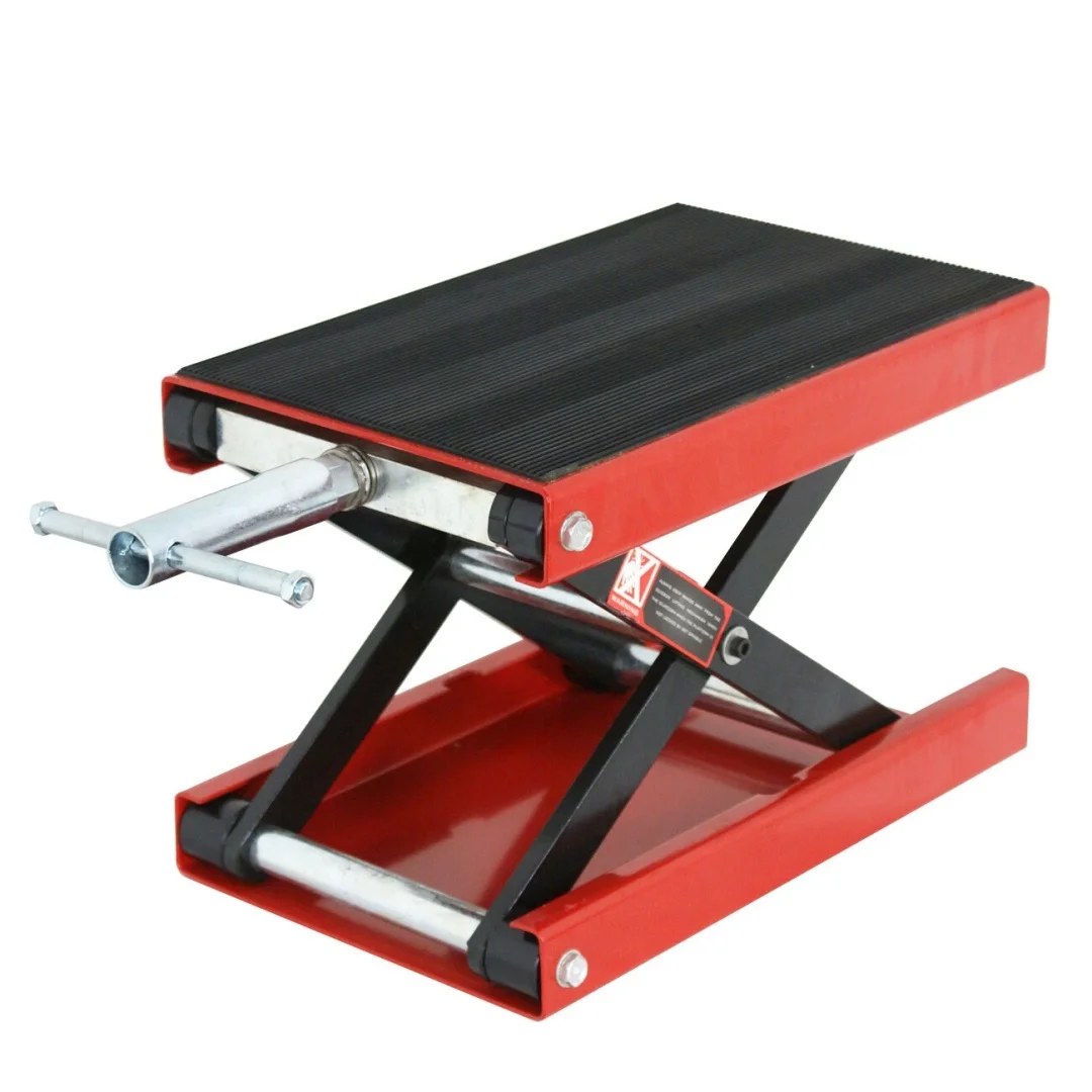 1100LB Wide Deck Motorcycle Scissor Lift Jack Heavy Duty Stand for Bike ATV Quad