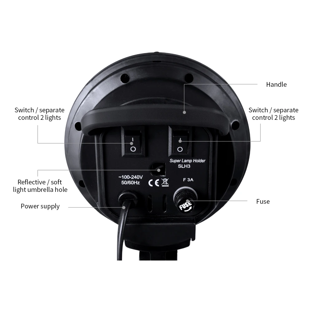 การถ่ายภาพ4 In 1 E27ฐานซ็อกเก็ตโคมไฟผู้ถือหลอดไฟอะแดปเตอร์สำหรับ Photo Video Studio Softbox