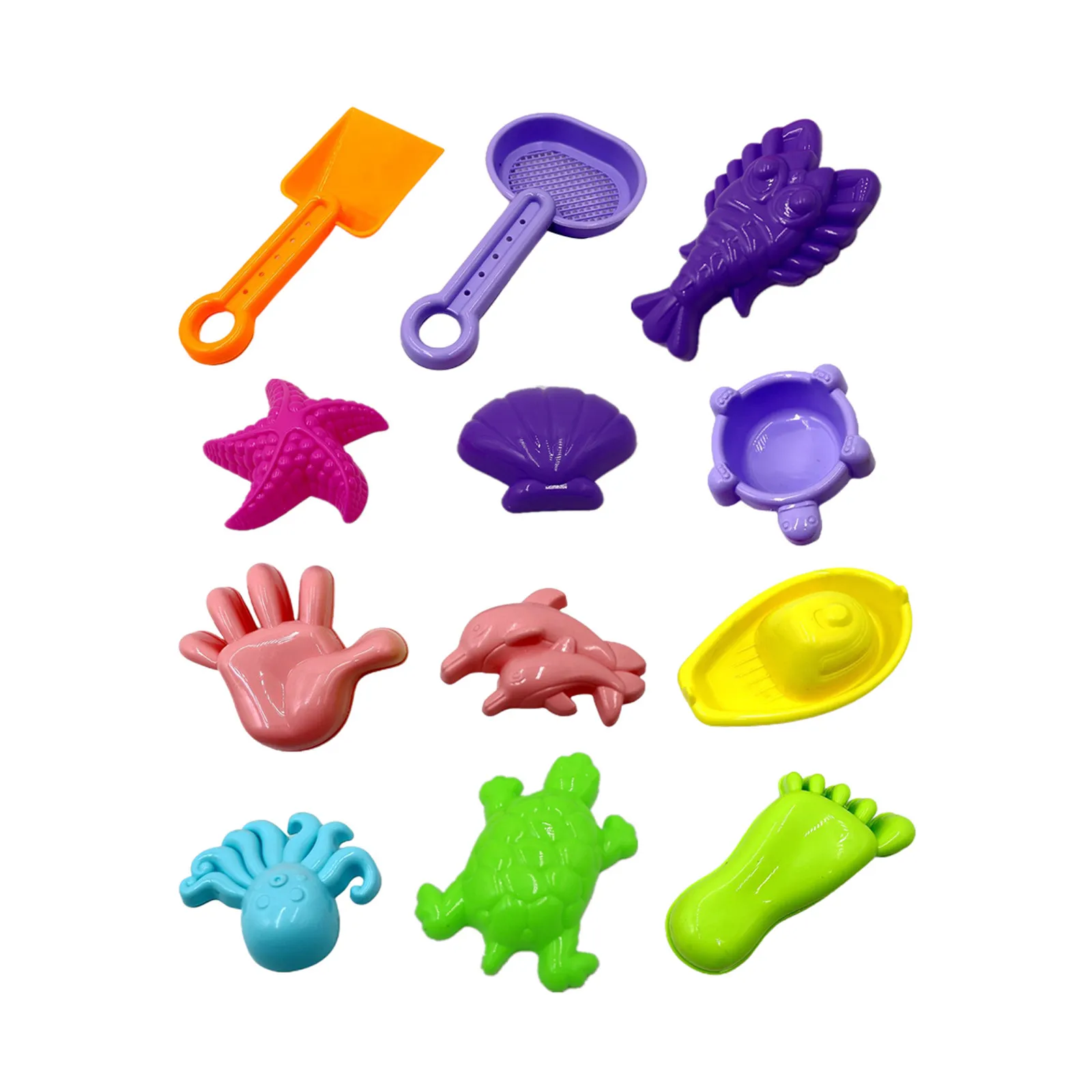 28Pcs Children Beach Molds Space Theme Colorful Fun Patterns Easy to Use Comfortable Grip Kids Sand Art Making Educational