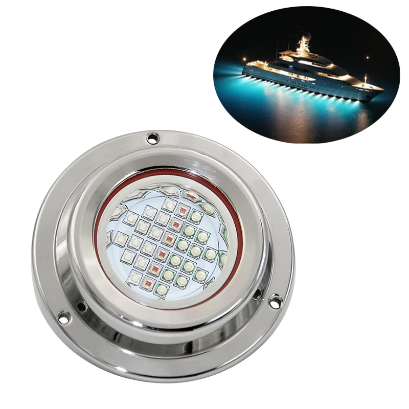 

300W LED Underwater Boat Light DC12V/24V 316L Stainless Steel Anti-corrosion Seawater Marine Swimming Pool Yacht Lamp Piscine