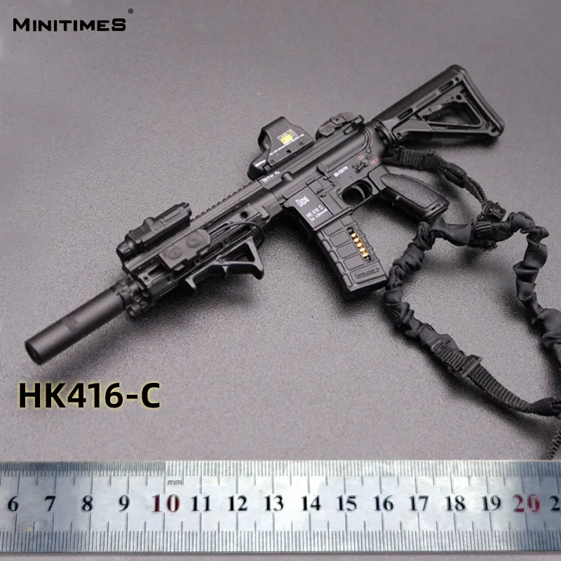 JEU MINITIMES HK416 M4 1/6 Scall Toys Soldier Accessory Assemble Gun Model Action Figures Scene Accessories