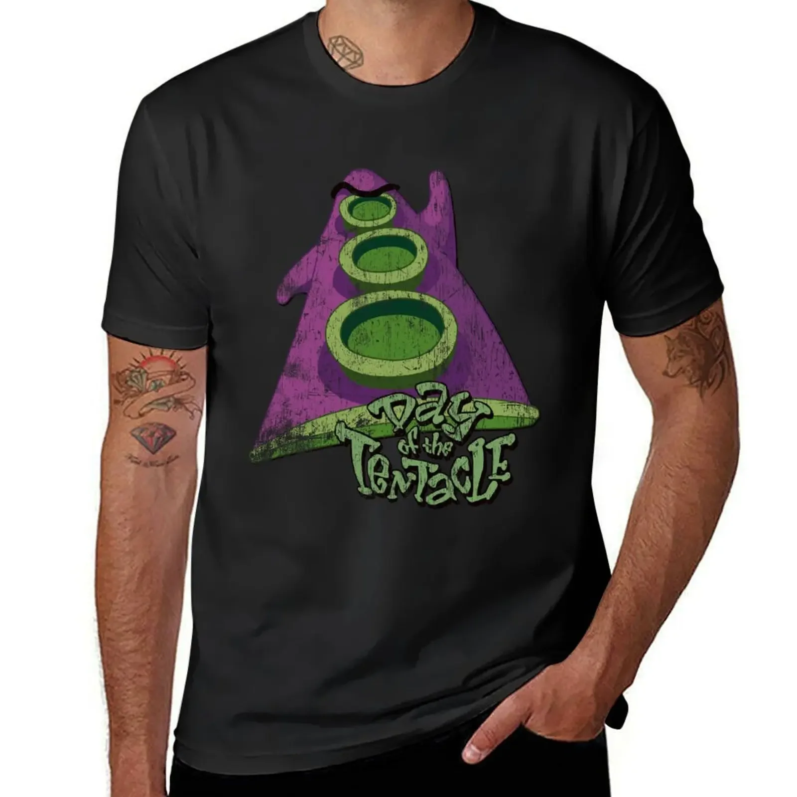 

Day of the Tentacle (Distressed) T-Shirt rapper graphic tees fashion shirts baggy shirts summer 2025 mens t shirt