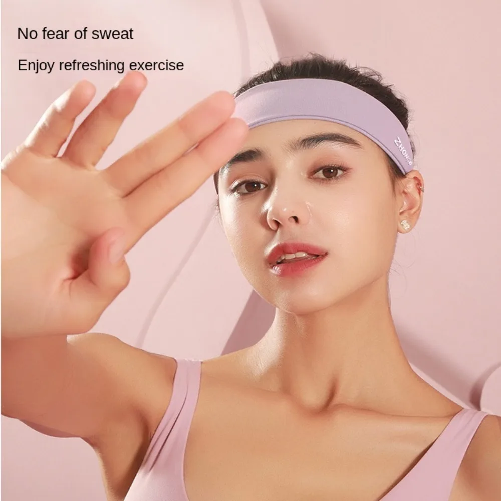 Wide Headbands Elastic Sports Sweat Headband Quick-Dry Breathable Antiperspirant Sweatband Soft Non Slip Yoga Headbands Cycling