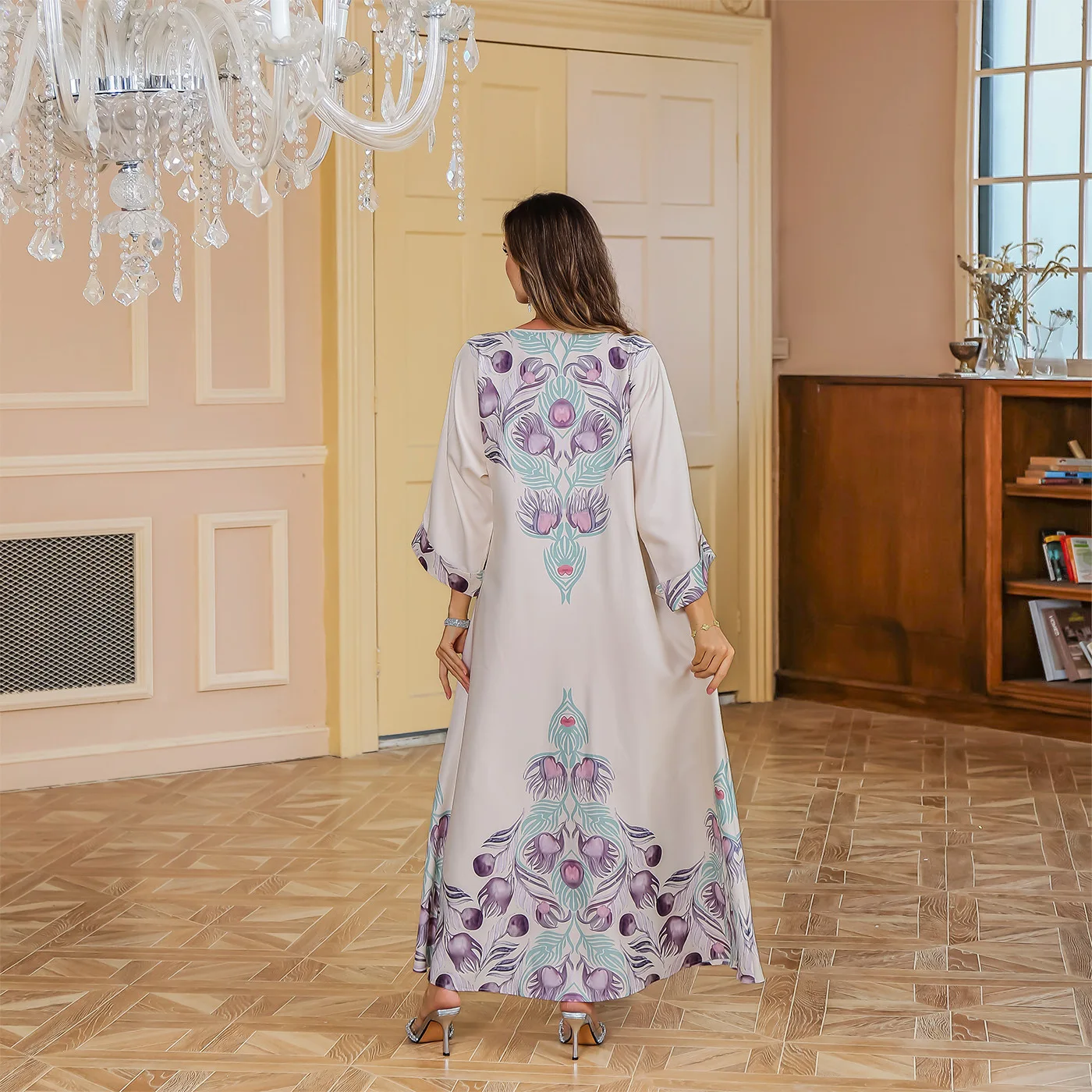 Eid muzułmańska sukienka Maxi kobiety długa suknia na imprezę Jalabiya diamenty perły Ramadan Maroko skromne dubaj Abayas Kaftan Islam Vestidos