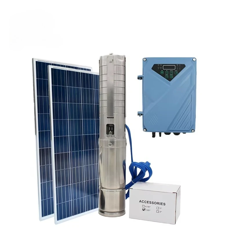 

Solar Deep Well Pump 5hp Solar Water Pump System 200m High Lift of Solar Submersible Pump
