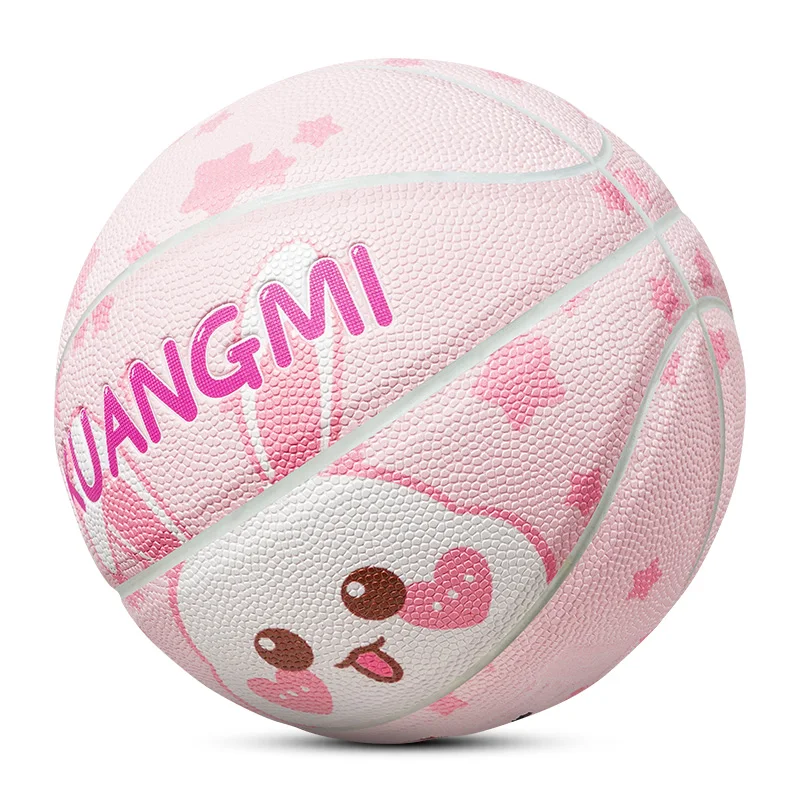 Kuangmi Basketball Ball Size 5 For Kids High Elastic Wear Resistance PU Leather Training Game Ball Child Gift