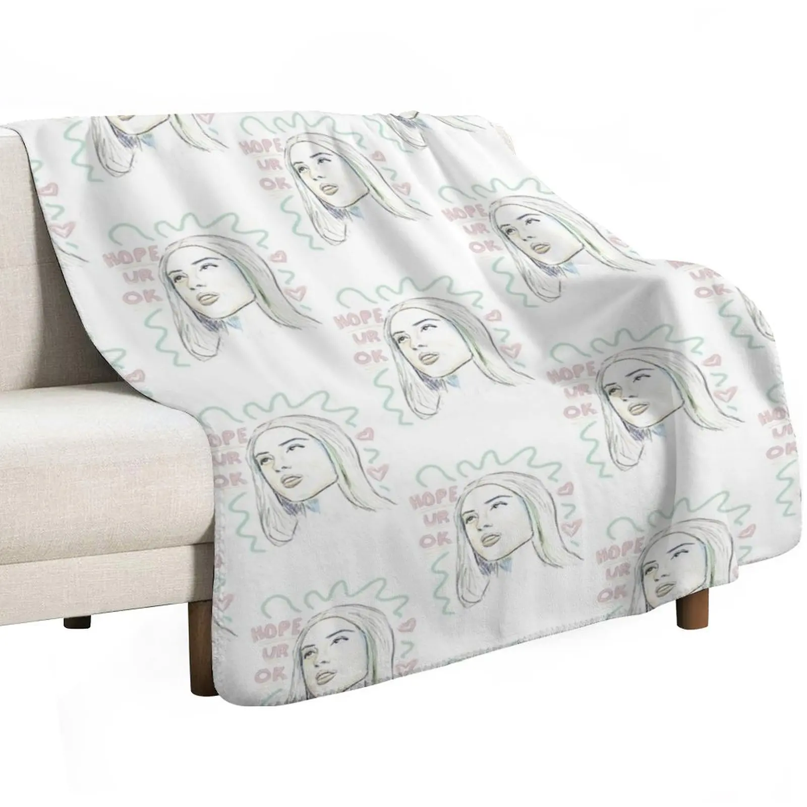 hope ur ok Throw Blanket Multi-Purpose For Decorative Sofa Plaid Sleeping Bag Polar Sofas Blankets