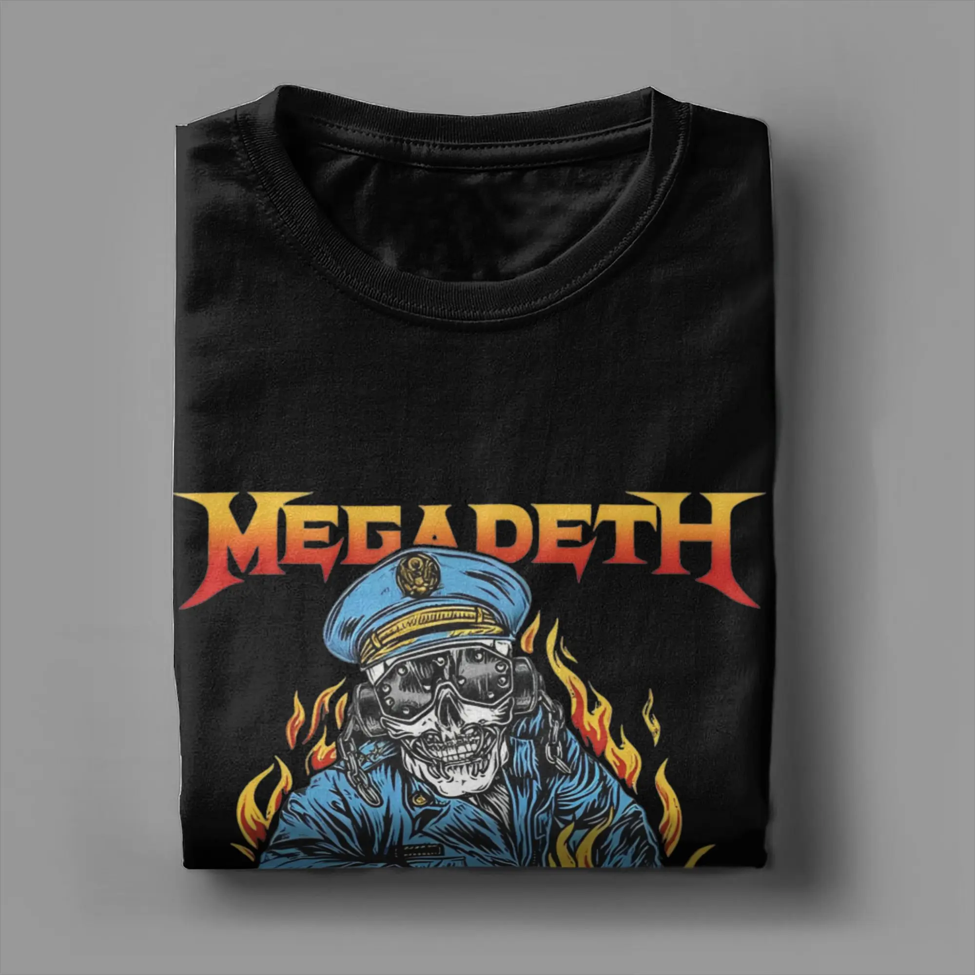 Printed M-Megadeths T Shirt For Unisex  100% Cotton Tee Shirt Short Sleeve Clothing