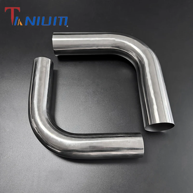 High Performance Titanium 3 Inch Normal Finish Mandrel Bends 1.5D 45 90Degree 1.2mm Thickness for Automotive Exhaust System