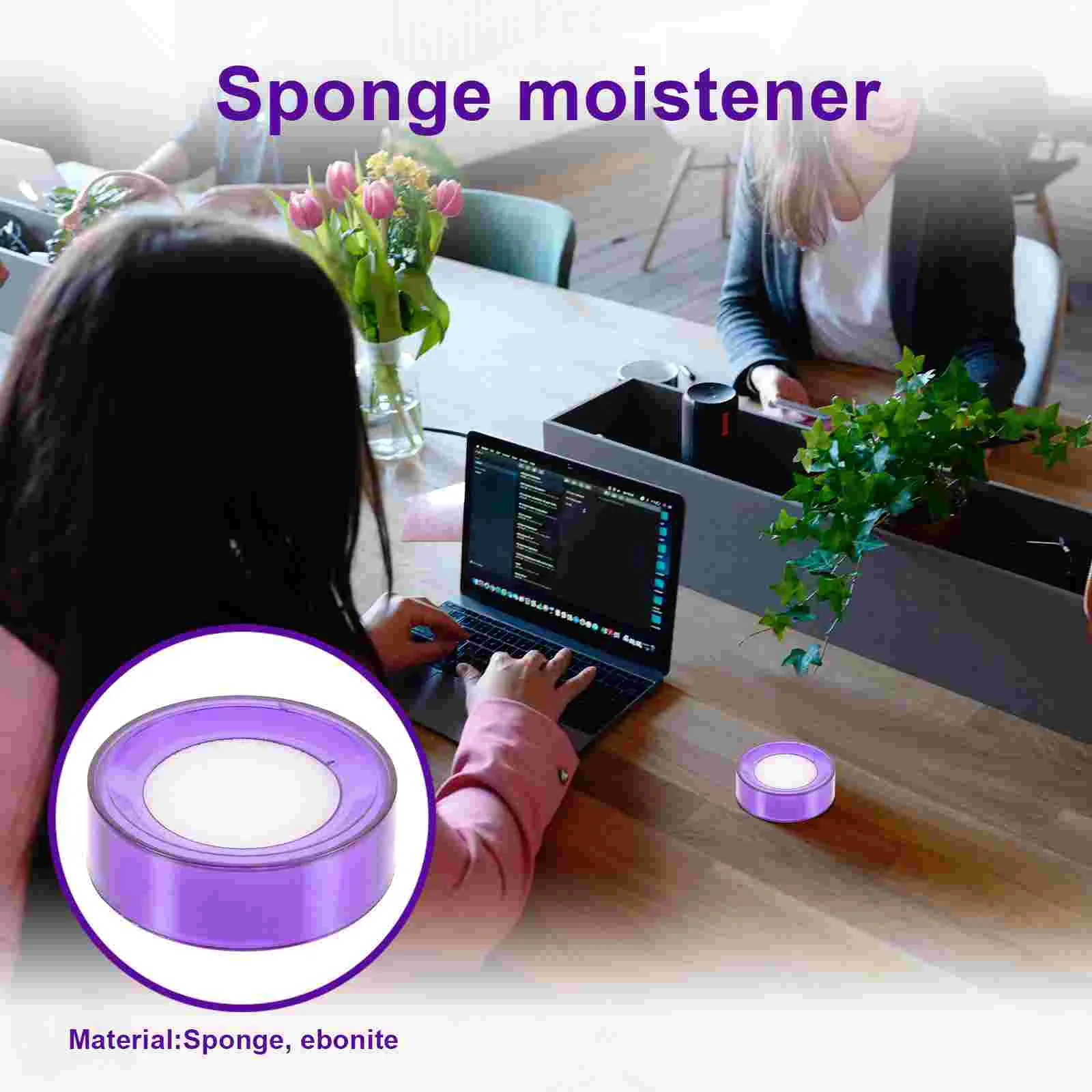 6 Pcs Money Quick Sort Finger Moistener Sponge Wet Fingertip Moisteners Moisture Cream