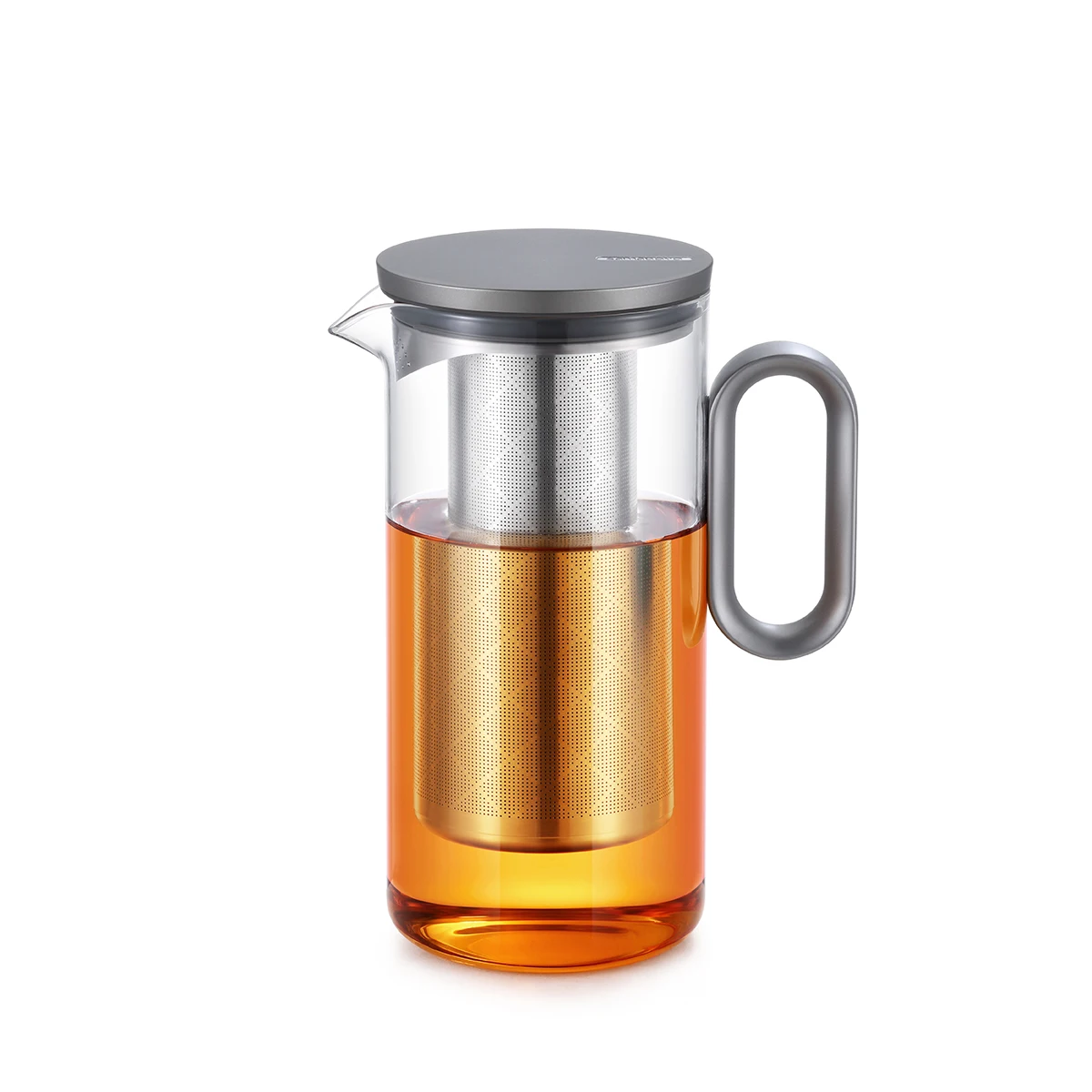 Samadoyo Heat-resistant Glass Tea Pot Aluminum Alloy Cup Lid Modern Tea Pot with Filter Screen Tea Pot Boiling Pot Tea Set 900ML