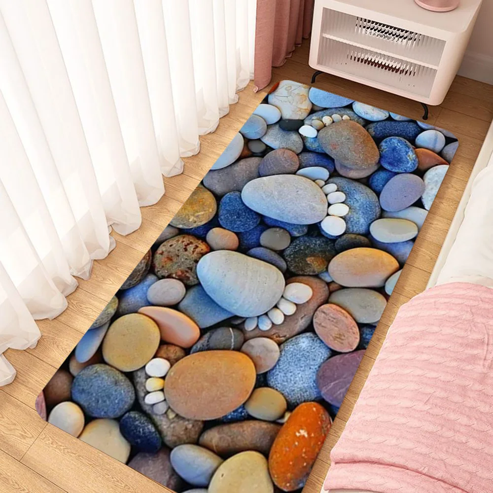 Hallway Carpet for Bathroom Cobblestone Beach Door Mat Floor Mats Doormat Outdoor Rug Cute Room Decor Kitchen Rugs Custom Home