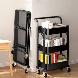 Medical Removable Storage Beauty Salon Tray Organizer Moving Foldable Cart with Wheels Trolly Makeup 트롤리 Furniture for Barberia