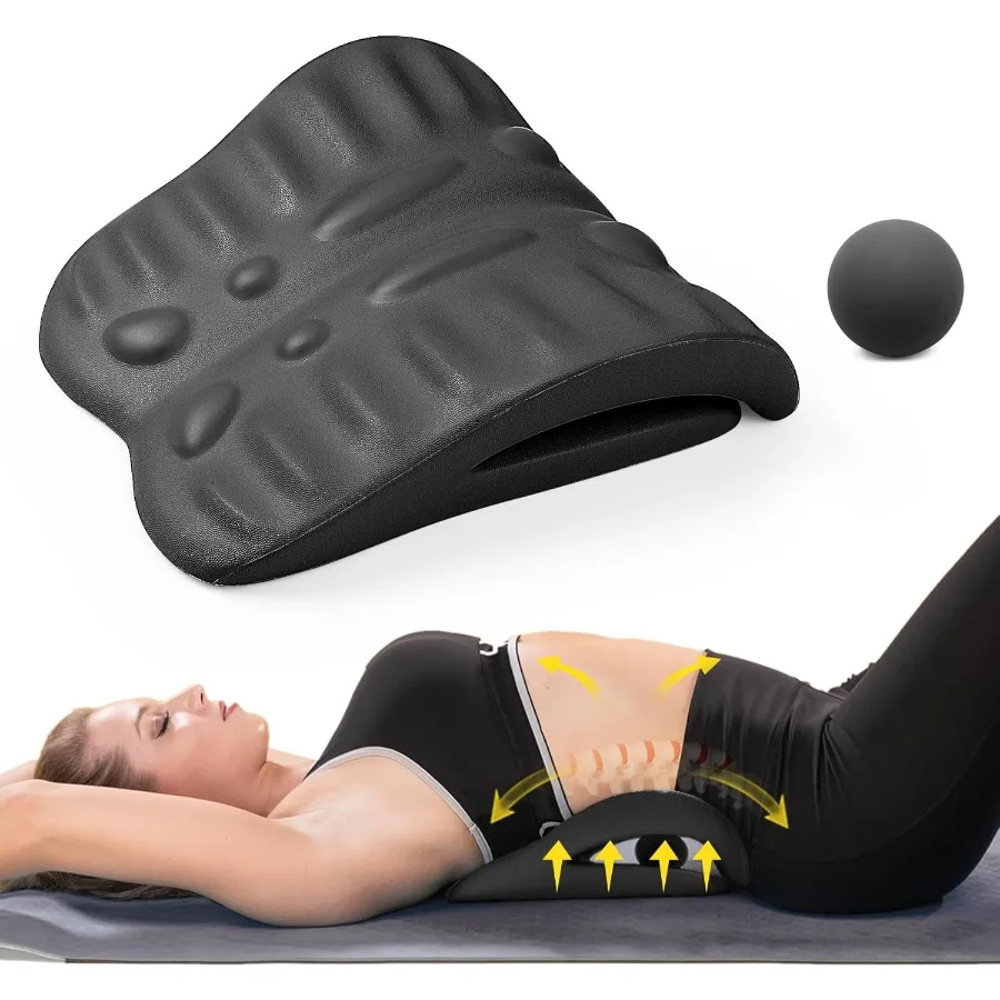 RESTCLOUD Back Stretcher for Back Pain Relief Back Stretching Cushion Chronic Lumbar Support Pillow Helps with Spinal Stenosis