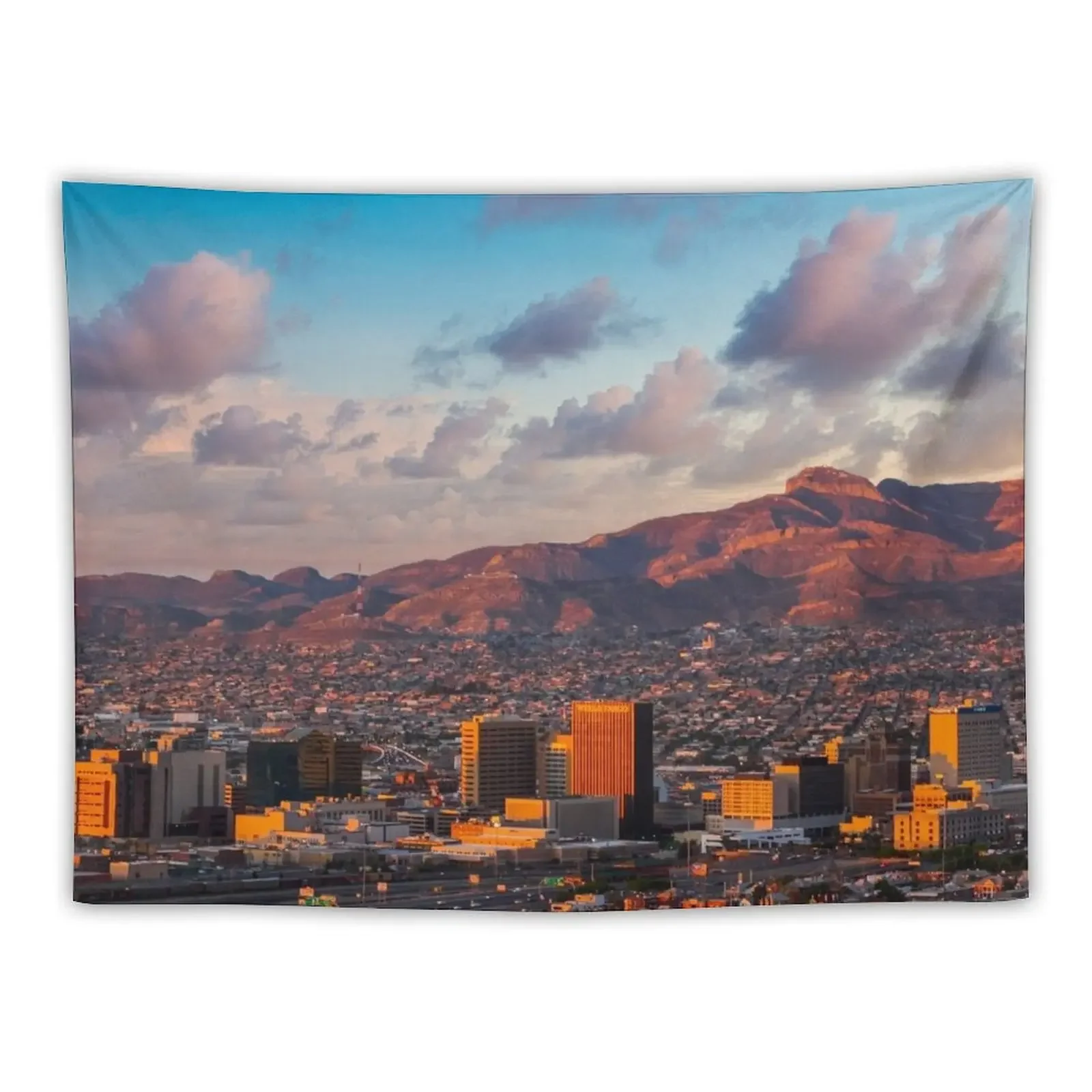 

El Paso Downtown Sunrise Tapestry Bedroom Decoration Aesthetic Decoration Tapestry