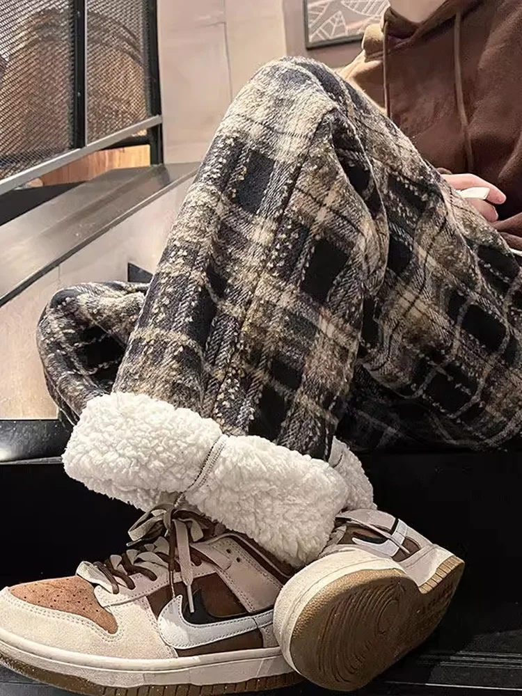 

Мужские зимние брюки Thiened Fce, теплые хлопковые брюки с прямыми штанинами для улицы, Harbin Northeast Zero Deees ниже Fr...