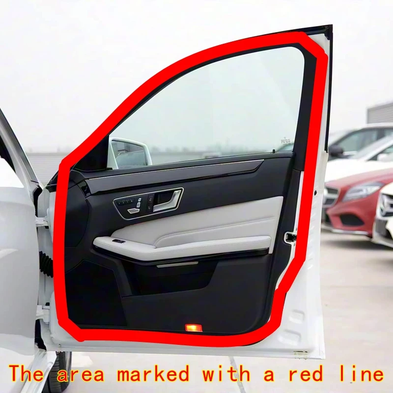 Suitable for Mercedes Benz E-Class W212 C207 E180 E200 E260 E300 E320 E400 door sealing, waterproof and soundproof rubber strip
